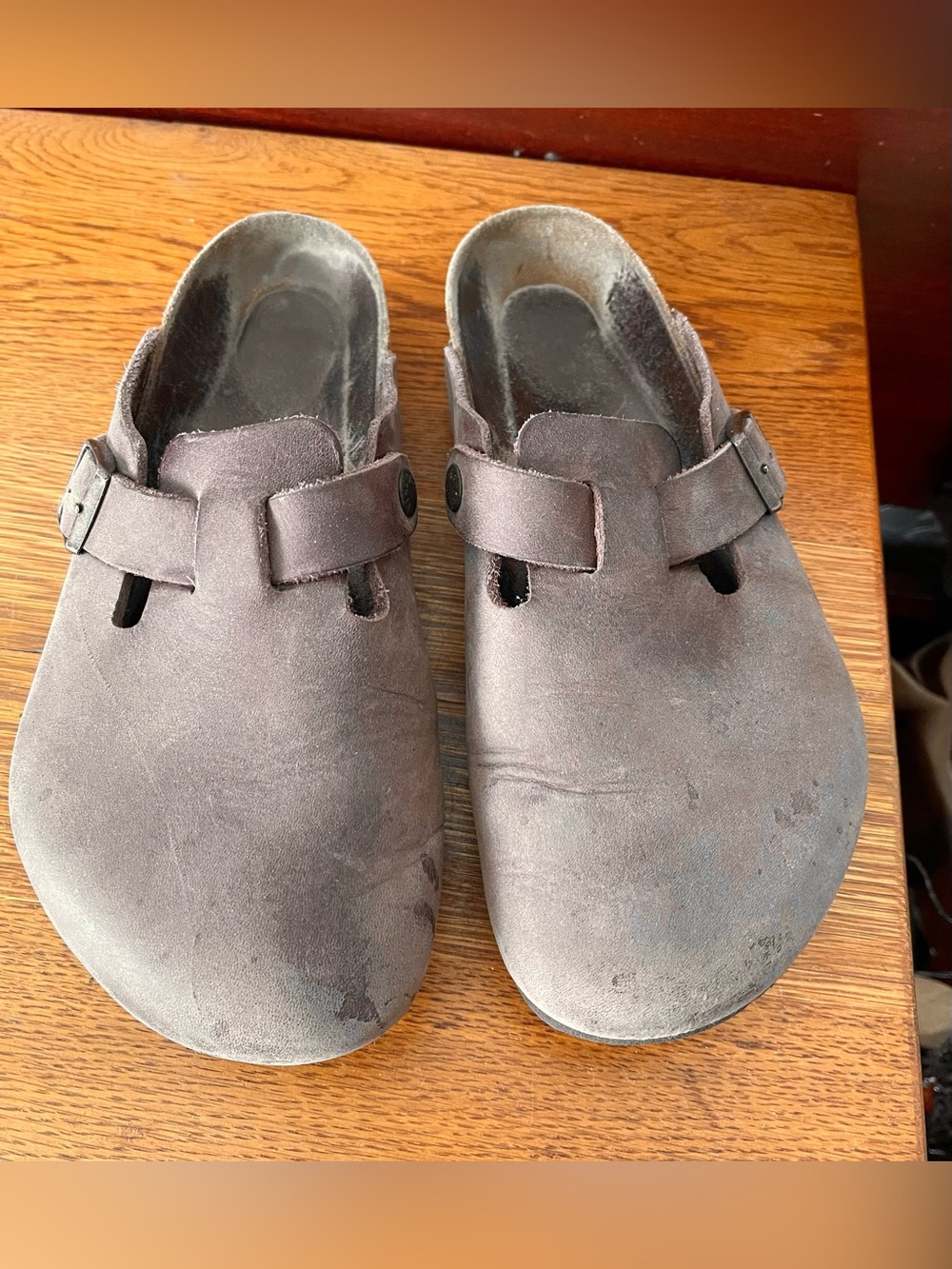 Birkenstock Oiled Leather Boston in Habana Soft Footbed Size 40